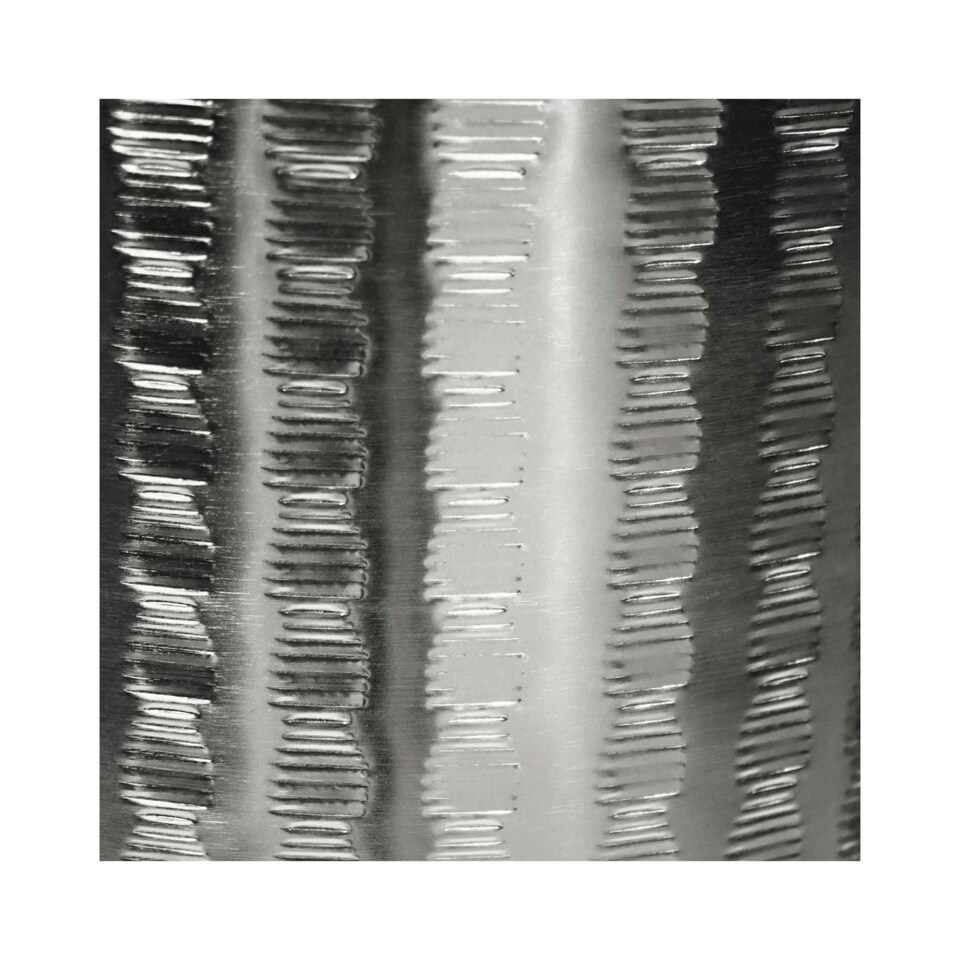 image 1 of Zendaya Embossed Metal Planter with Stand - Mild Steel - L27 x W27 x H40 cm - Gold | Gold