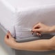 image 1 of Homescapes Luxury Zipped Mattress Encasement, 30 cm | White | Double | 1