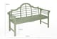 image 2 of Greenhurst PU Painted Lutyens Style Wooden Garden Bench - Sage Green | Green | Sage Green