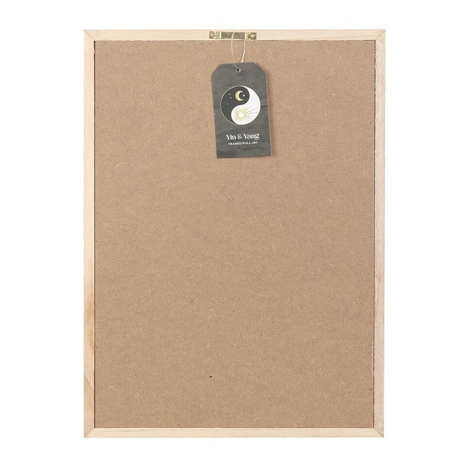 image 1 of Something Different Yin Yang Framed Print - White/Black/Yellow - One Size One Size