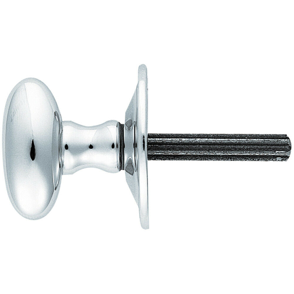 Loops Oval Rack Bolt Thumbturn Lock Steel Spline Spindle 36mm Rose Polished Chrome in Metallics