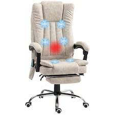 Vinsetto 6-Point Vibrating Heat Massage Chair w/ Microfibre Charcoal Grey