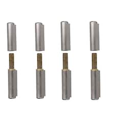 Lift Off Bullet Hinge Weld On Brass Bush 18x135mm Heavy Duty Door Hatch 4PK Silver
