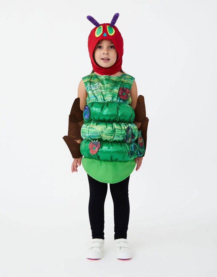 image 1 of Officially Licensed The Very Hungry Caterpillar Unisex Kids Deluxe Costume - World Book Day, Dress-Up, and Fancy Dress - Ages 2-6 | Green | Green | 3-4 years