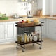 image 3 of COSTWAY 2-tier Kitchen Dining Storage Mobile Cart