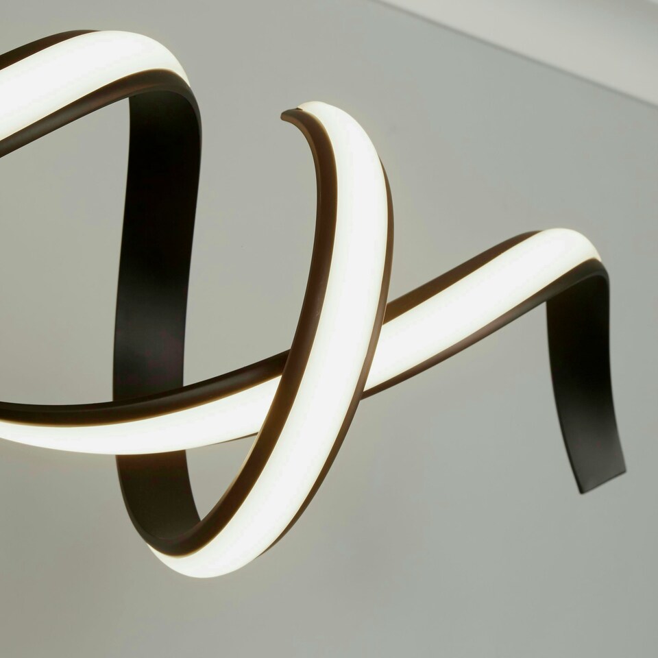 image 1 of Paton Black Ribbon LED Ceiling Pendant