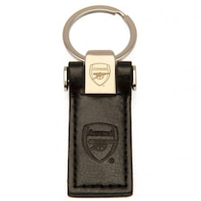 Arsenal FC Leather Keyring - Black - One Size