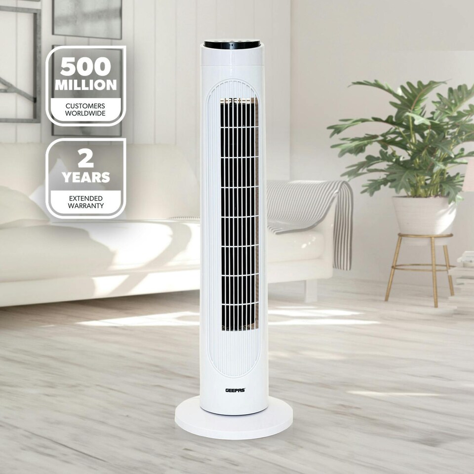 image 1 of GEEPAS 29 inchTower Fan With Remote Control