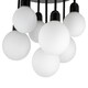 image 2 of COSYLYTE Broome Bathroom 7 Light Modern Opal Glass Ceiling Light - Matt Black Black