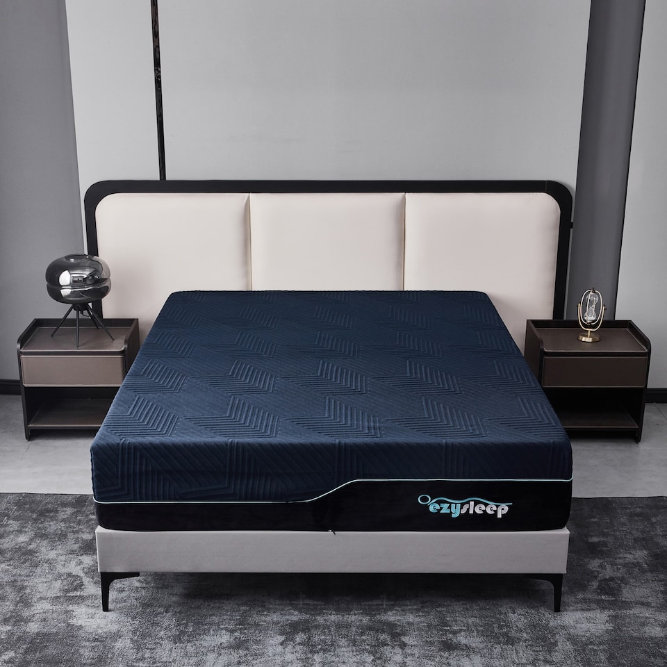 image 1 of Ezysleep 30Cm Premium Memory Foam Support Mattress - Cool Sensation Cover 5 Year Warranty | Blue | Blue