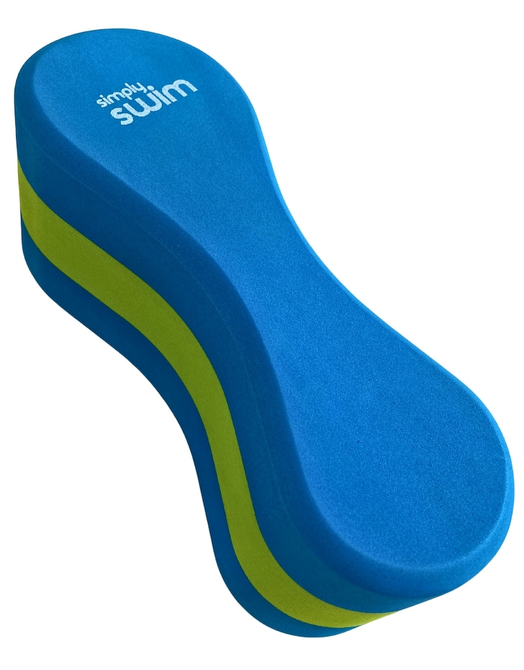 image 1 of Simply Swim Junior Pull Buoy - Royal Blue/Lime