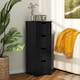 image 9 of COSTWAY Bathroom Storage Cabinet Storage Organizer Black Grey