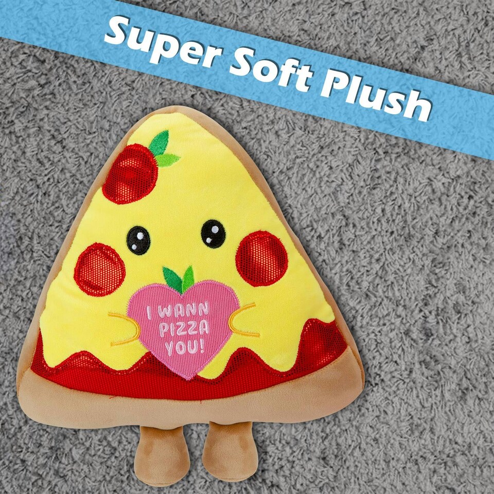 image 1 of Pizza Soft Toy Cute Plushie Huggable Cuddly Stuffed Toy 25cm Yellow