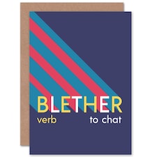 Scottish Definition Blether Scottish Scotland Card