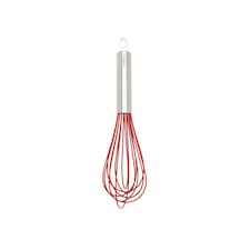 Cuisipro Balloon Whisk, Red, Flexible Non-Stick Silicone & Stainless Steel, 25.4cm