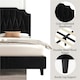 image 6 of Yaheetech 5ft King Upholstered Bed Frame with Button-Tufted Headboard Black