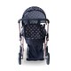 image 3 of Teamson Kids 2-in-1 Classic Doll Stroller in Black with Removable Bassinet, Adjustable Canopy, Storage Basket & Bag