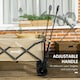 image 4 of Outsunny Foldable Garden Cart, Outdoor Utility Wagon with Carry Bag, Camouflage