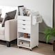 image 9 of COSTWAY Rolling Storage Cart Mobile Storage Cabinet White