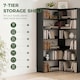 image 4 of HOMCOM 7 Tiers Corner Bookshelf, L-Shaped