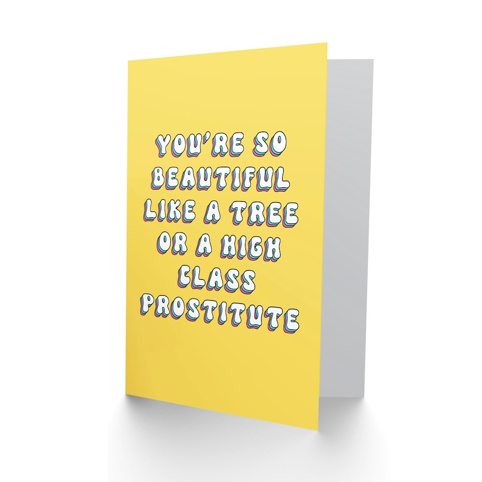 image 1 of Beautiful Like Tree Escort Fun Joke Her Funny Birthday Card