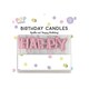 image 1 of Pastel Pink Happy Birthday Pick Candles Pink