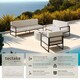 image 2 of Garden Furniture Comosa - for 6 people, XXL padding, 2 sofas, 1 armchair