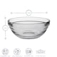 image 3 of Duralex Lys Stacking Glass Cooking / Ingredients / Food Bowl - 12cm | Clear | Clear