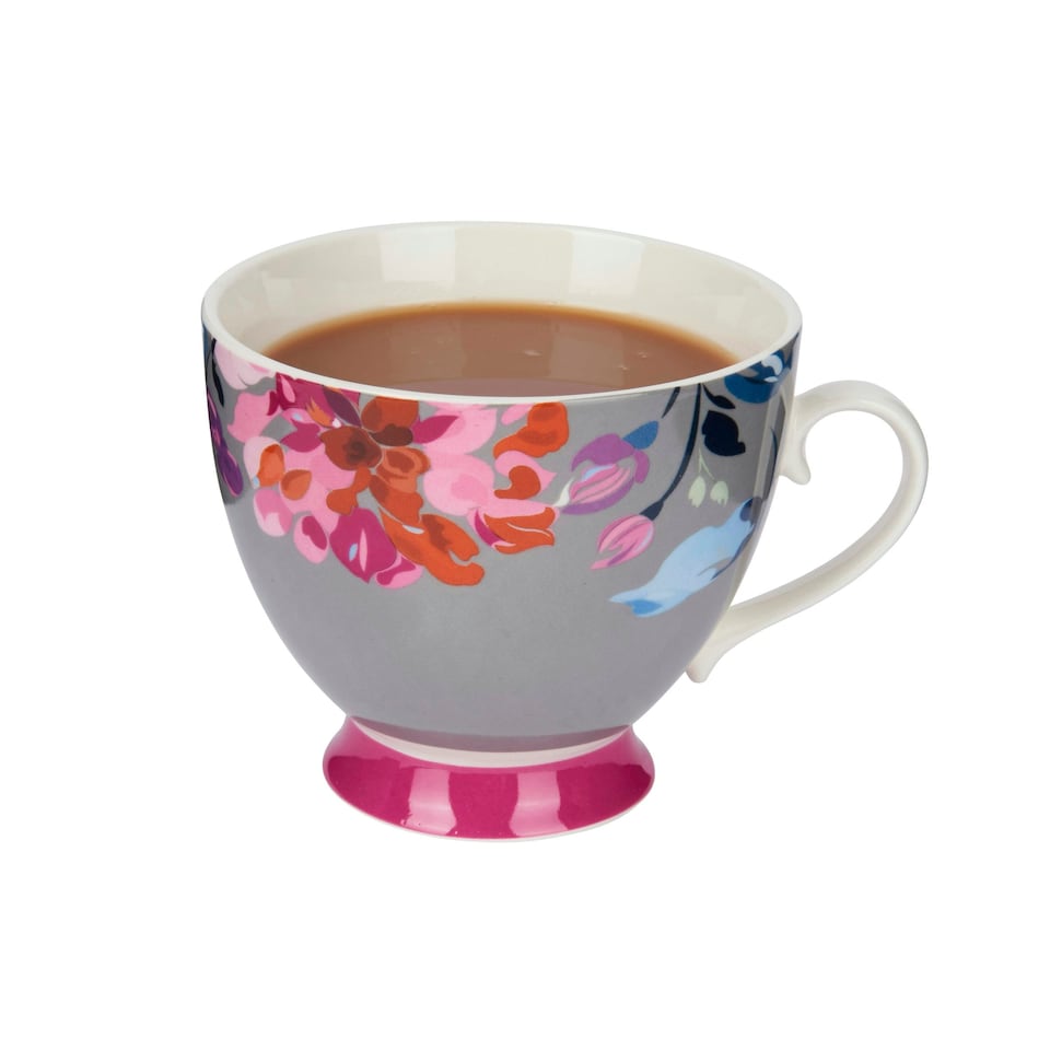 image 1 of KitchenCraft China Floral Border Mug | Multi | 1