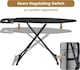 image 4 of Ironing Board 120 x 40cm Ironing Board Table Folding Metal Iron,Lightweight Iron Board Rack Foldable Non Slip Adjustable Height