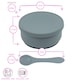image 3 of Tiny Dining Silicone Suction Bowl & Spoon Set - Dusty Rose - Non-Slip Silicone Baby Toddler Weaning Bowl Feeding Set | Pink | Dusty Rose
