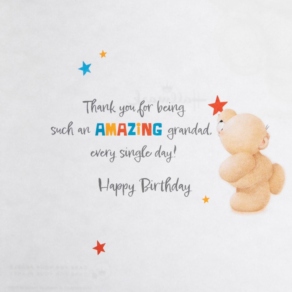 image 1 of Hallmark Birthday Card For Grandad - Forever Friends Bear With Trophy Design