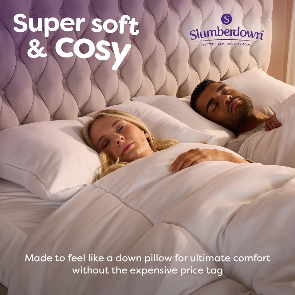 image 1 of Slumberdown Feels Like Down Pillow, Medium Support, 2 Pack