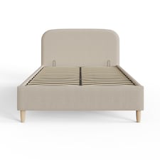 Florence Boucle Ottoman Storage Bed King Natural Stone | Grey | Natural Stone