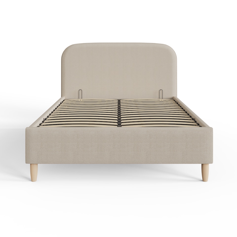 image 1 of Florence Boucle Ottoman Storage Bed King Natural Stone | Grey | Natural Stone