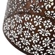 image 3 of Moroccan Designed Matt Bronze Metal Pendant Light Shade with Floral Decoration | Bronze | Bronze | 1