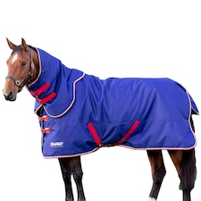 Tempest Original 100 Horse Turnout Rug & Neck Cover Set - Navy/Red - 6´ 3"