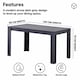 image 4 of Dining Table and 6 Chairs  Black Dark Grey 6 Grey Velvet Chairs Wood Dining Set Furniture | Grey | One Size | 7