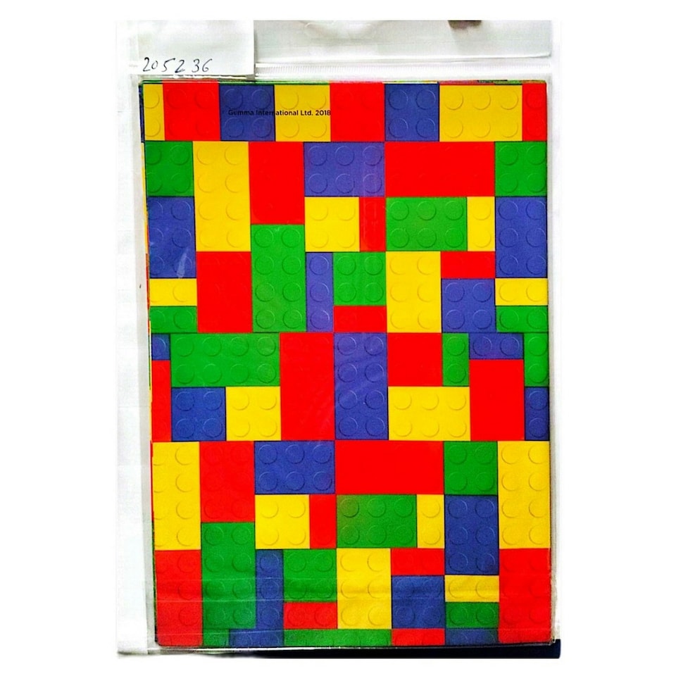 Gemma International Building Block Gift Wrap Sheets Set - Multicoloured - One Size