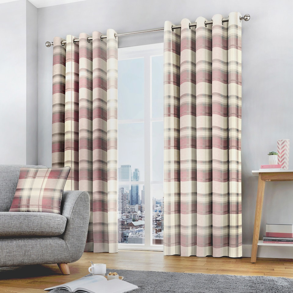 image 1 of Fusion Balmoral Check Cushion Cover Blush