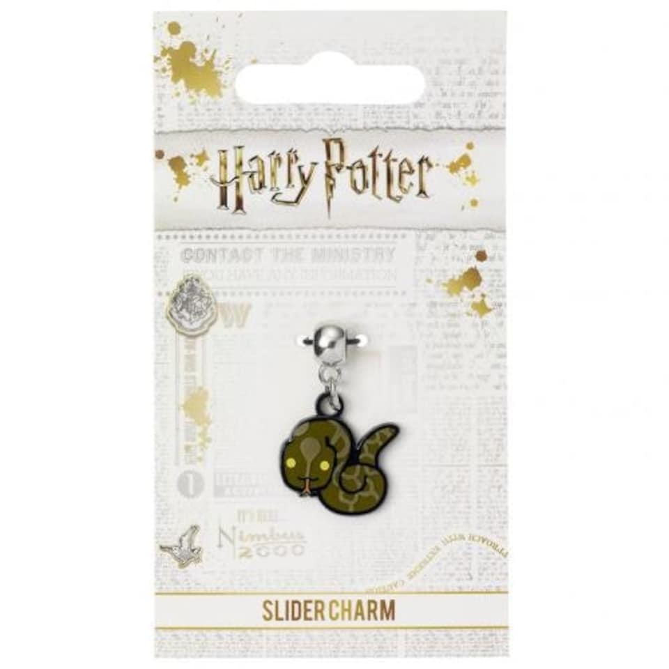 image 1 of Harry Potter Silver Plated Chibi Nagini Charm - Green - One Size