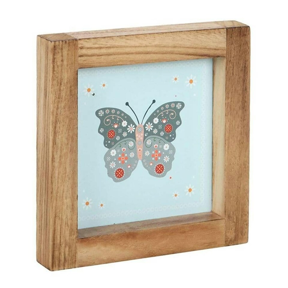 image 1 of Something Different Floral Bug Framed Wall Art Set  (Pack of 4) - Multicoloured - One Size | Multi