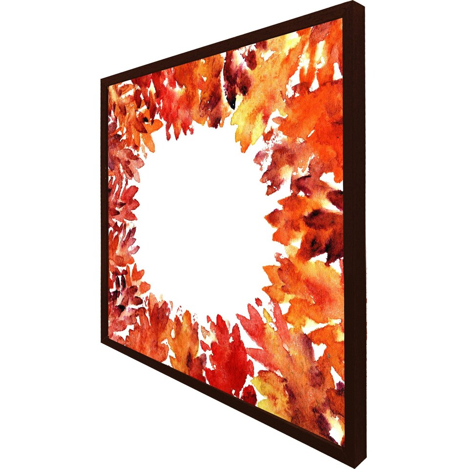 image 1 of Circled autumn leaves (Picture Frame) Grey | XL
