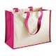 image 1 of Westford Mill Classic Jute Shopper Bag - Fuchsia - One Size