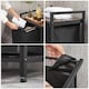 image 5 of Laundry Sorter with 2 Removable Liner Bags, Pull-Out Hampers and Storage Shelf, Rustic Brown and Ink Black