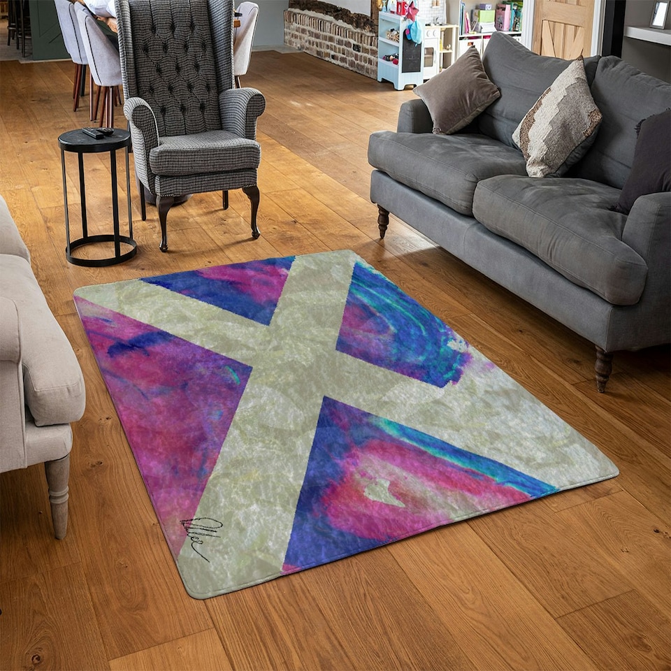 image 1 of Scotland Flag (Rug) Multi | Medium: 80x150cm