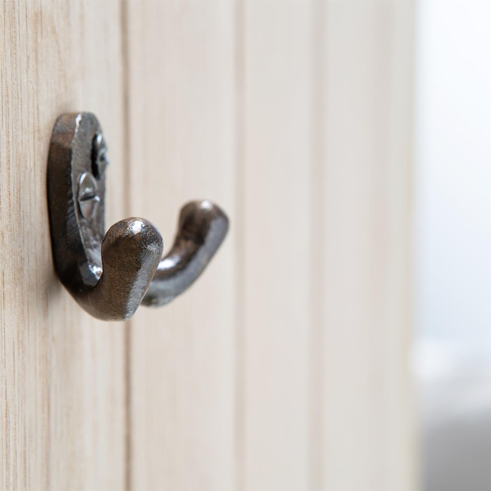 image 1 of Hammer & Tongs Double Coat Hook - W50mm x H35mm - Raw | Grey | Raw | One Size