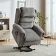 image 7 of Belvoir Grey Fabric Dual Motor Mobility Rise Recliner Chair | Grey | Grey | One Size