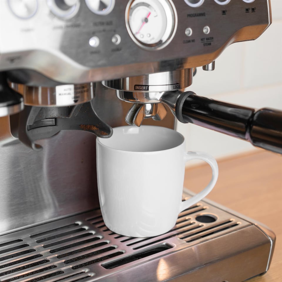 image 1 of Argon Tableware Coloured Coffee Mugs - 350ml - White - Pack of 6 | White | White | 6