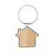 image 1 of MidOcean Burnie House Metal & Bamboo Keyring - Wood - One Size